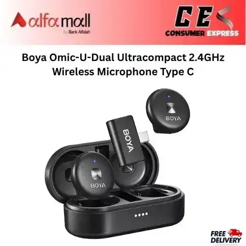 Boya OmicUDual Ultracompact 2.4GHz Wireless Microphe Type C
