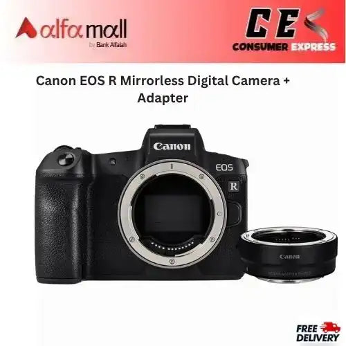 Can EOS R Mirrorless Digital Camera + Adapter