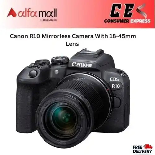Can R10 Mirrorless Camera With 1845mm Lens