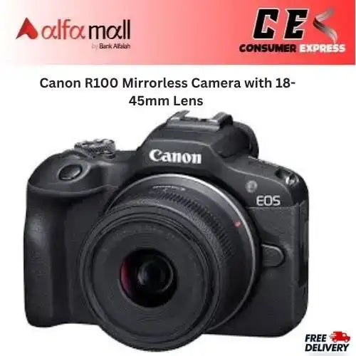 Can R100 Mirrorless Camera with 1845mm Lens