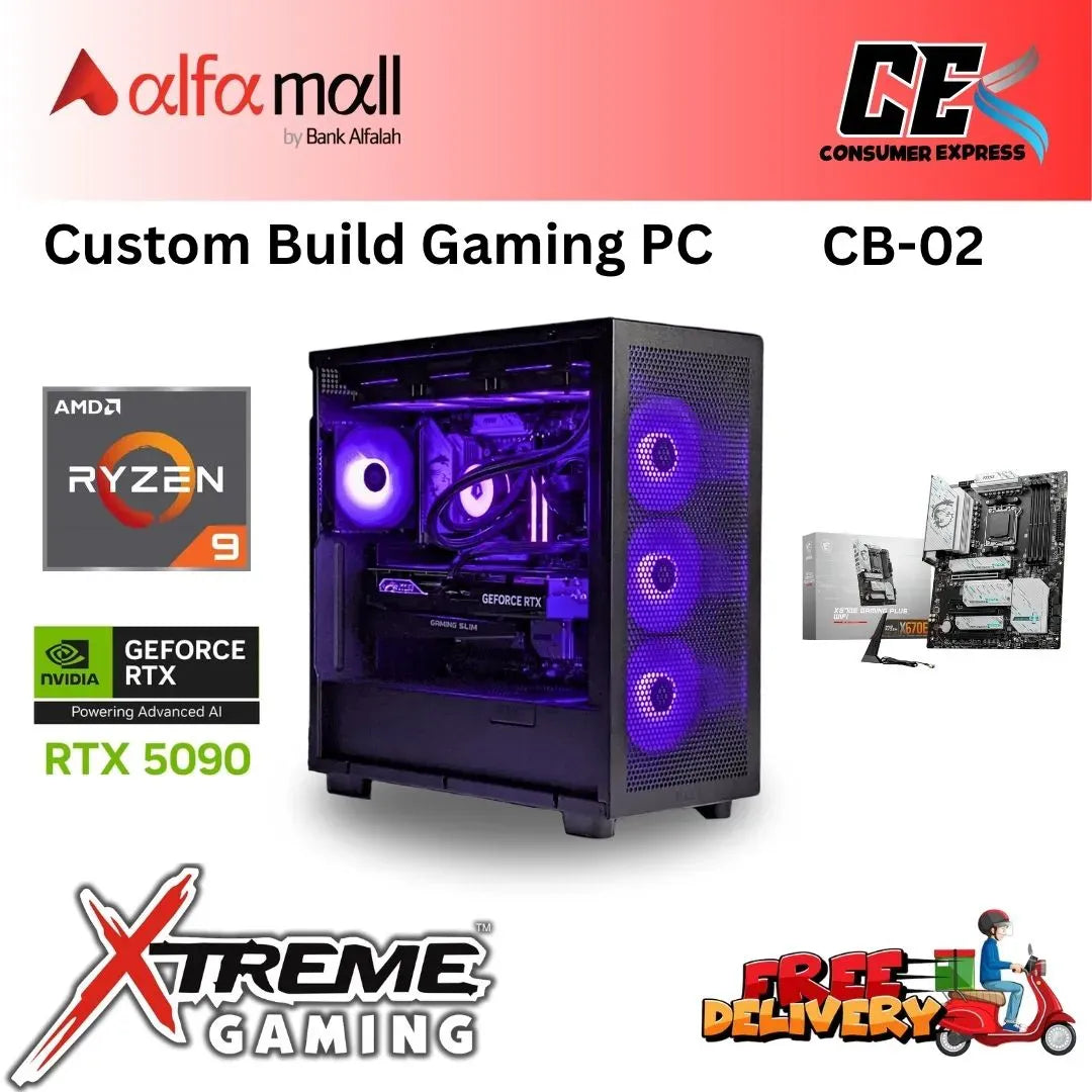 Custom Gaming Build CB02 Ryzen 9 9950X with RTX 5090 Ryzen 9 Gaming Build