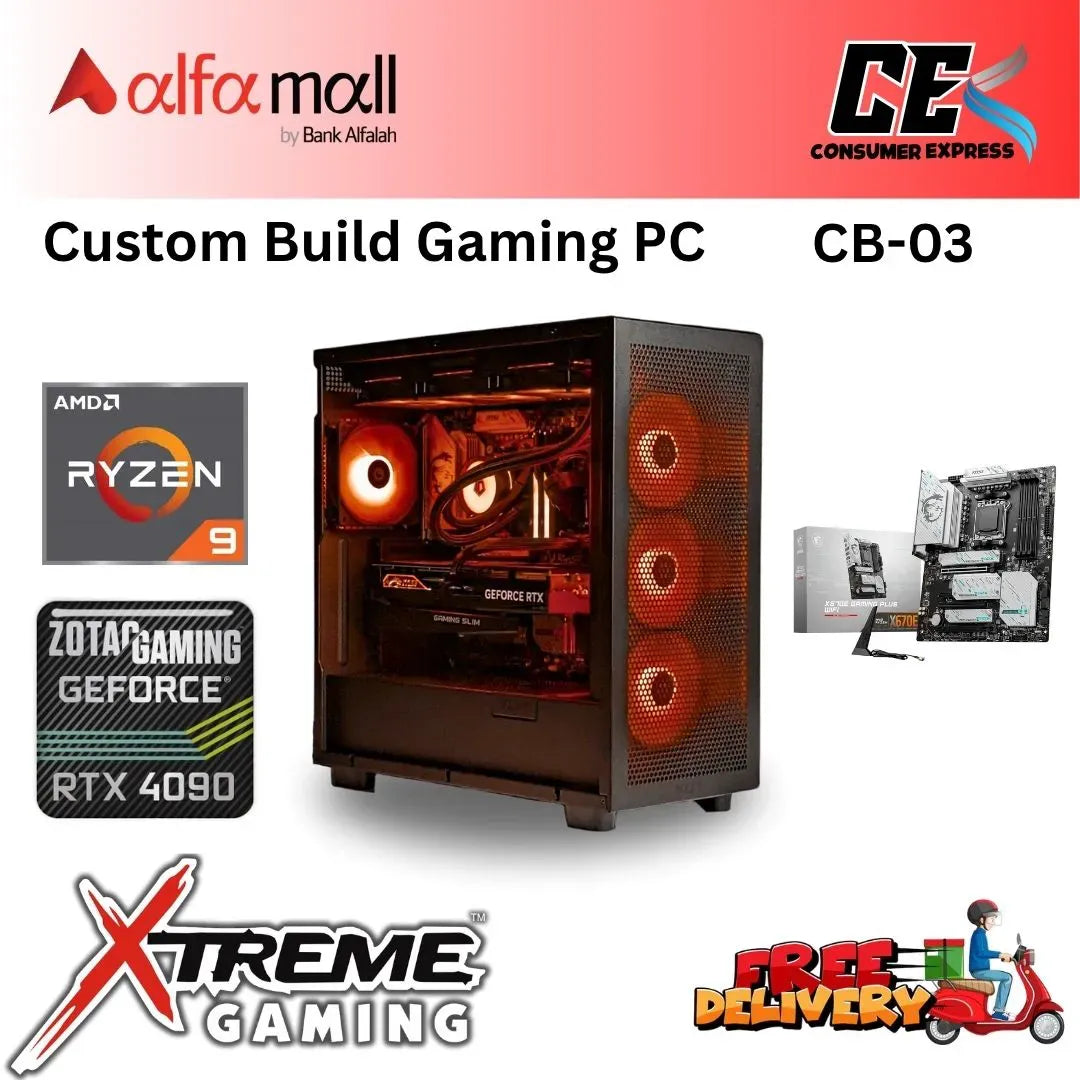 Custom Gaming Build CB03 Ryzen 9 9950X with RTX 4090 Ryzen 9 Gaming Build