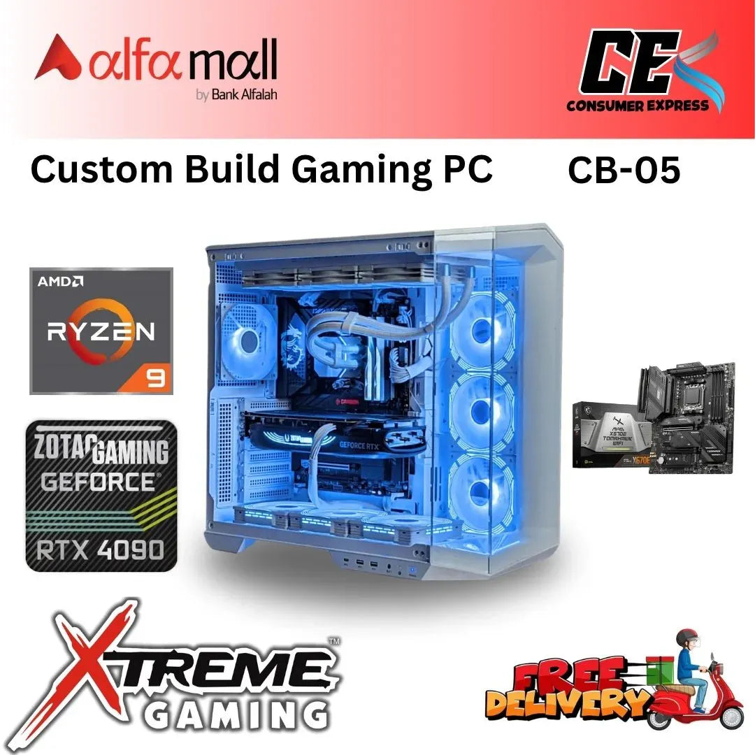 Custom Gaming Build CB05 Ryzen 9 9950X with RTX 4090 Ryzen 9 Gaming Build