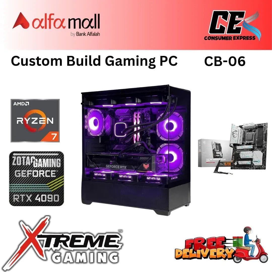 Custom Gaming Build CB06 Ryzen 7 7800X3D with RTX 4090 Ryzen 7 Gaming Build