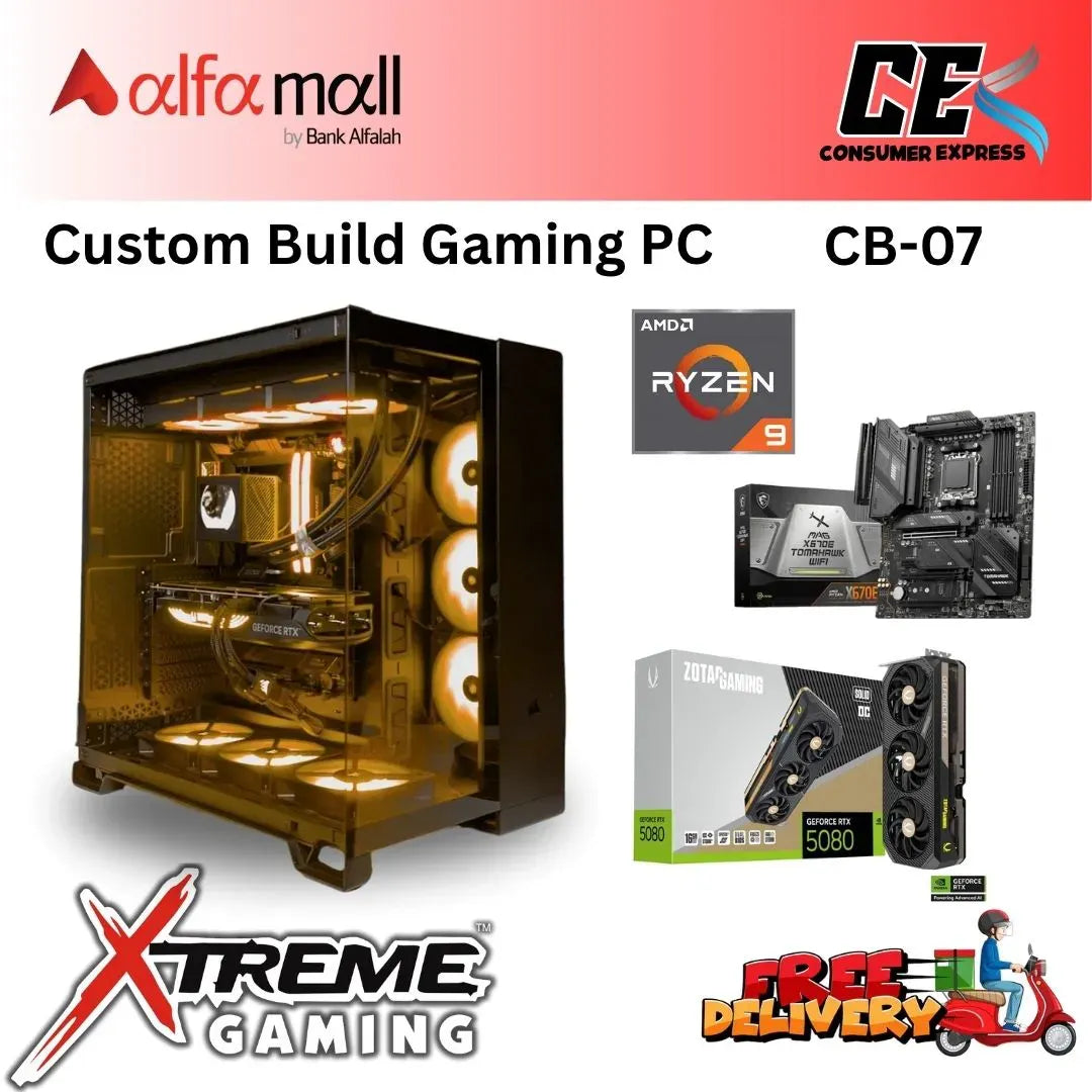 Custom Gaming Build CB07 Ryzen 9 9950X with RTX 5080 Ryzen 9 Gaming Build
