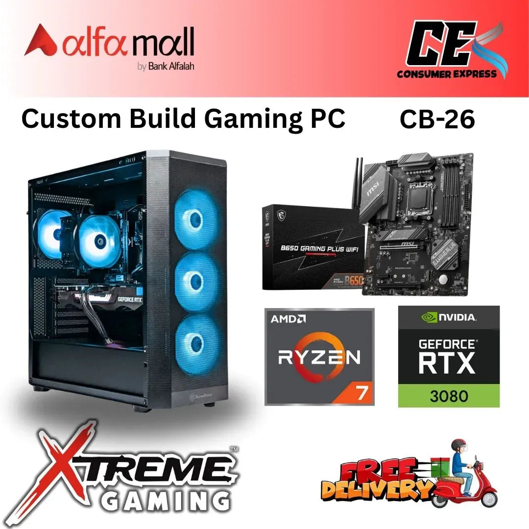 Custom Gaming Build CB26 Ryzen 7 7900x with RTX 3080 Ryzen 7 Gaming Build