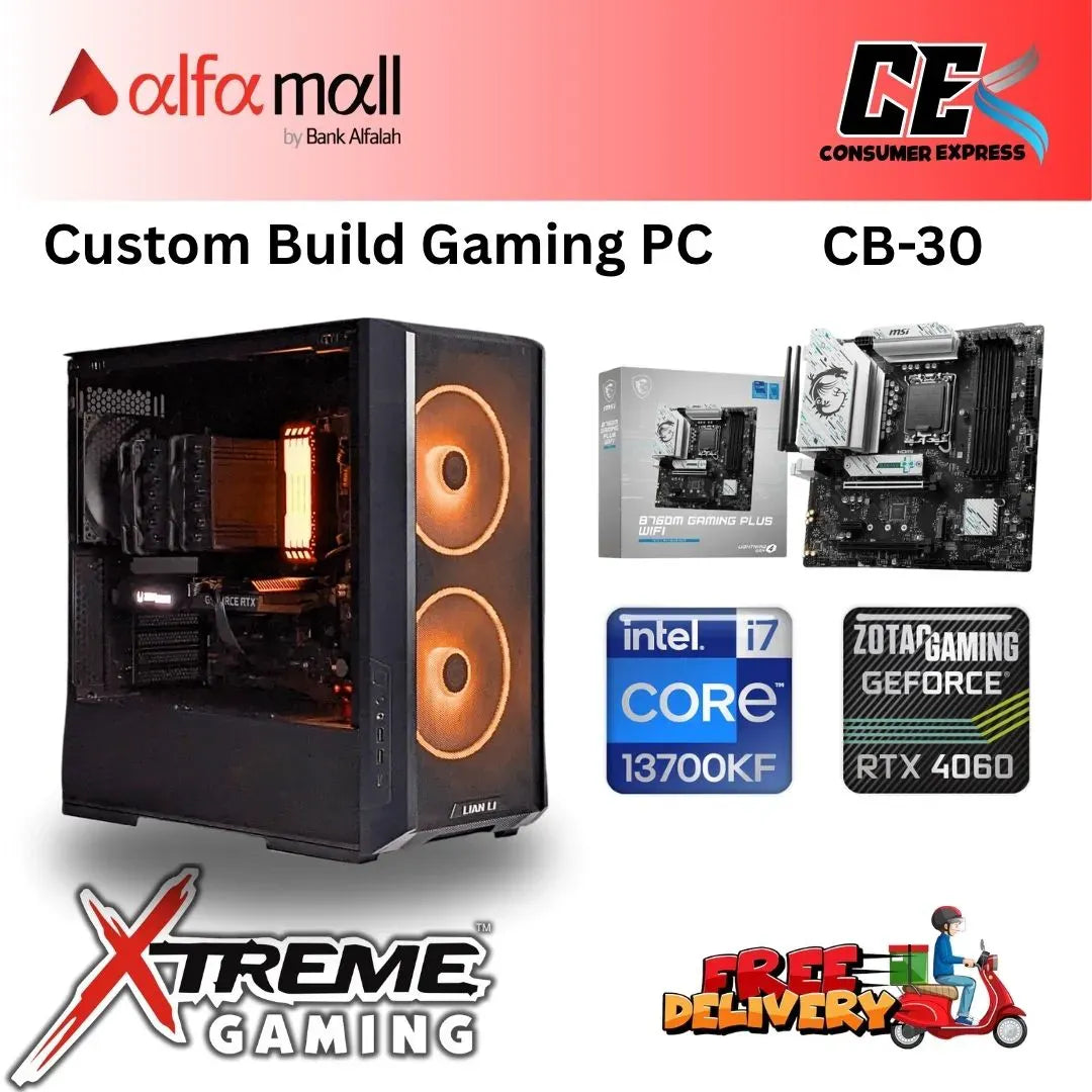 Custom Gaming Build CB30 Intel i7 13700KF with RTX 4060 12th Gen Gaming Build