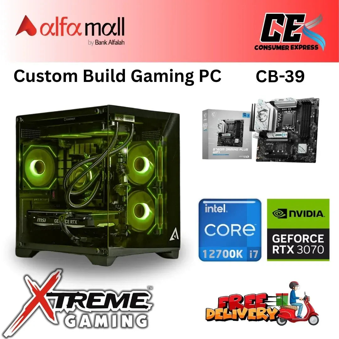 Custom Gaming Build CB39 Intel Core i7 12700K with RTX 3070 i7 with DDR5 Build