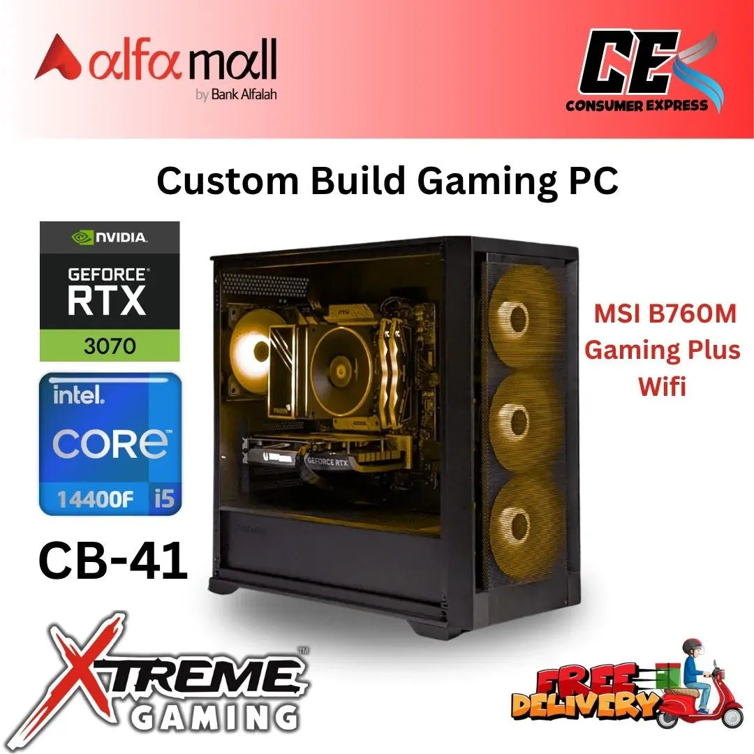 Custom Gaming Build CB41 Intel Core i5 14400F with RTX 4060 in Pakistan Intel 14th Gen Build