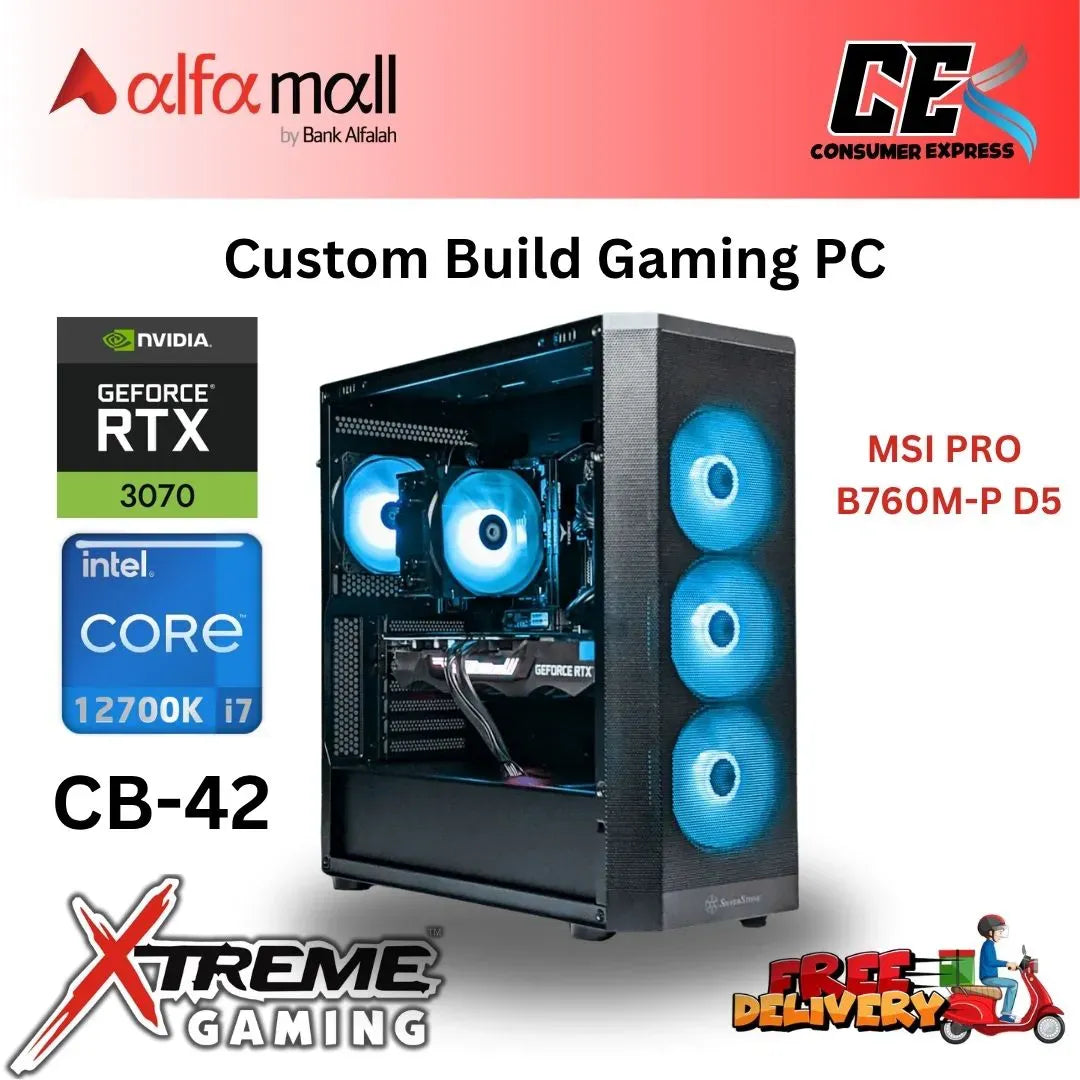 Custom Gaming Build CB42 Intel i7 12700K with RTX 3070 12th Gen Gaming Build