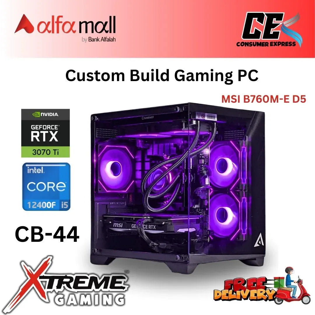 Custom Gaming Build CB44 Intel i5 12400F with RTX 3070TI Intel i5 12th Gen Gaming Build