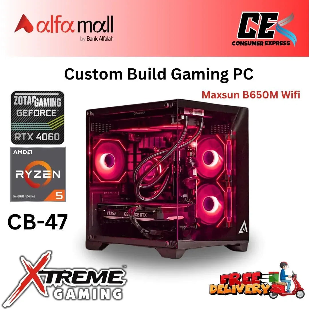 Custom Gaming Build CB47 Ryzen 5 7500F with RTX 4060 Ryzen Gaming Build