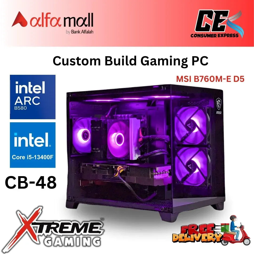 Custom Gaming Build CB48 Intel i5 13400F with Intel ARC B580 Intel i5 13th Gen Gaming Build