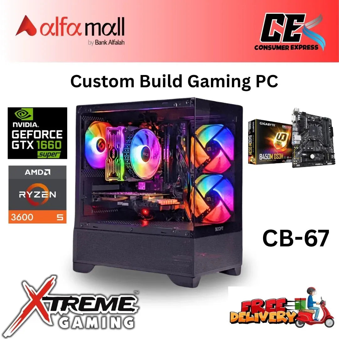 Custom Gaming Build CB67 Intel Core i3 12100 with GTX 1660 Super 12th Gen Gaming Build