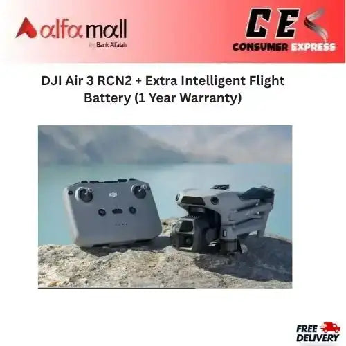 DJI Air 3 RCN2 + Extra Intelligent Flight Btery (1 Year Warranty)