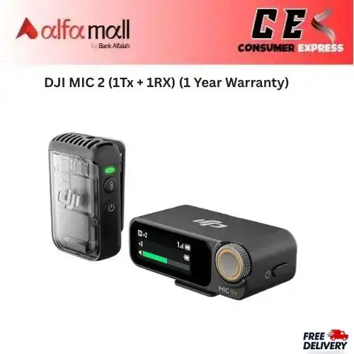 DJI MIC 2 (1Tx + 1RX) (1 Year Warranty)