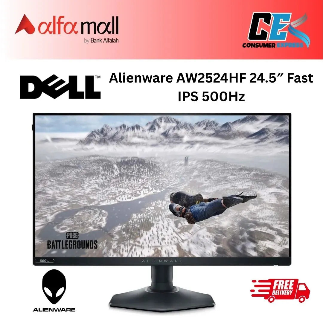 Dell Alienware AW2524HF 24.5inch Fast IPS 500Hz 0.5ms Gaming Mitor