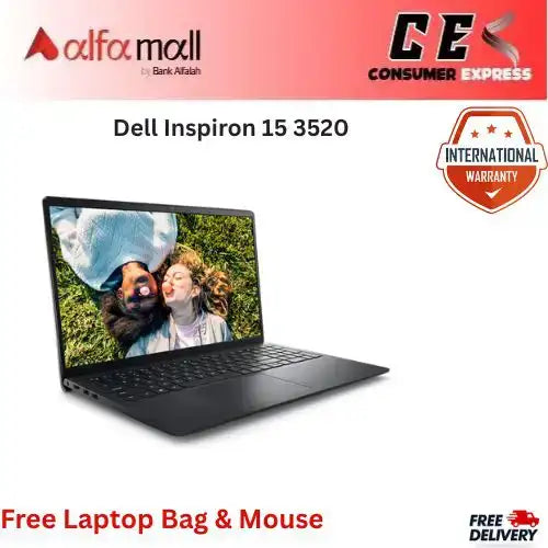 Dell Inspir 15 3520 Laptop Intel Core i512th Gen 8GB 512GB SSD 15.6€³ FHD Display New, Internial Warranty