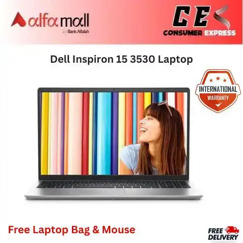 Dell Inspiron 15 3530 Laptop - Intel Core i5-1334U - 8GB DDR4 - 512GB SSD - 15.6" FHD 120Hz Display - Platinum Silver (NEW, 1 Year Official Warranty) -