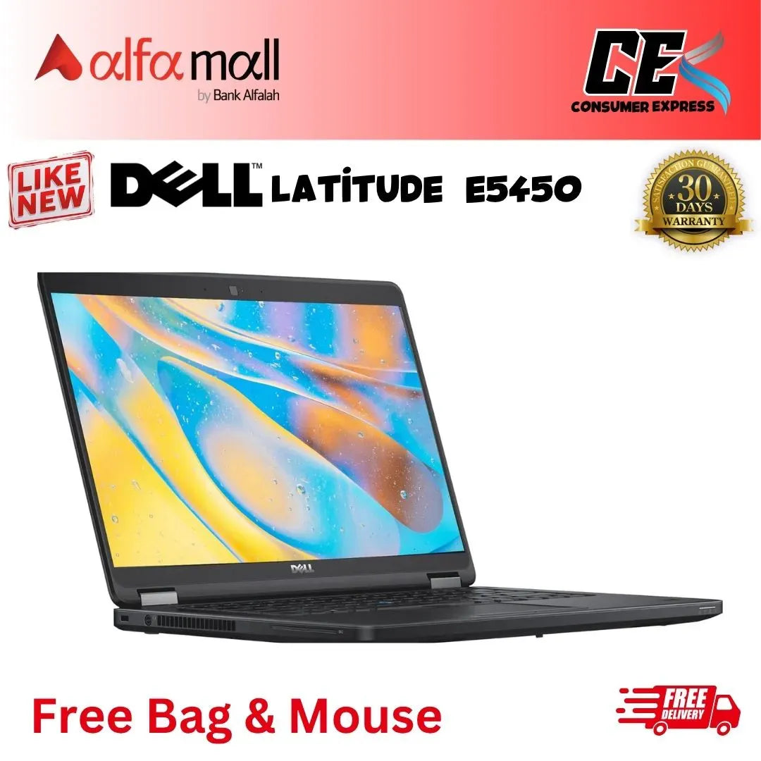 Dell Latitude 5450 Core-i5-5th Gen 8GB RAM 256GB SSD 14-Inch Display (Like New) - Free Bag & Mouse
