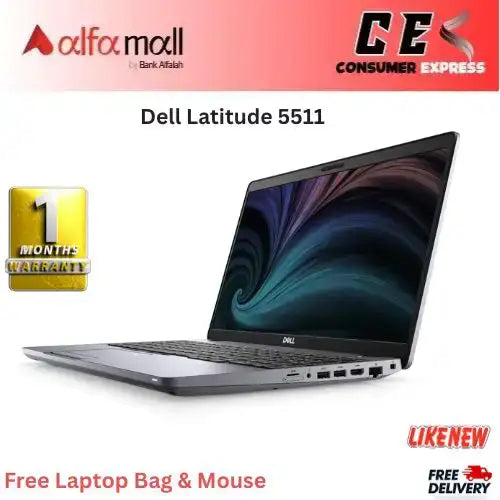 Dell Latitude 5511 Core i7 10th Generation ( 10850H) 16GB Ram 512GB SSD 15.6 HD Display 2GB 950MX Graphics (Like New) - Free Bag & Mouse -