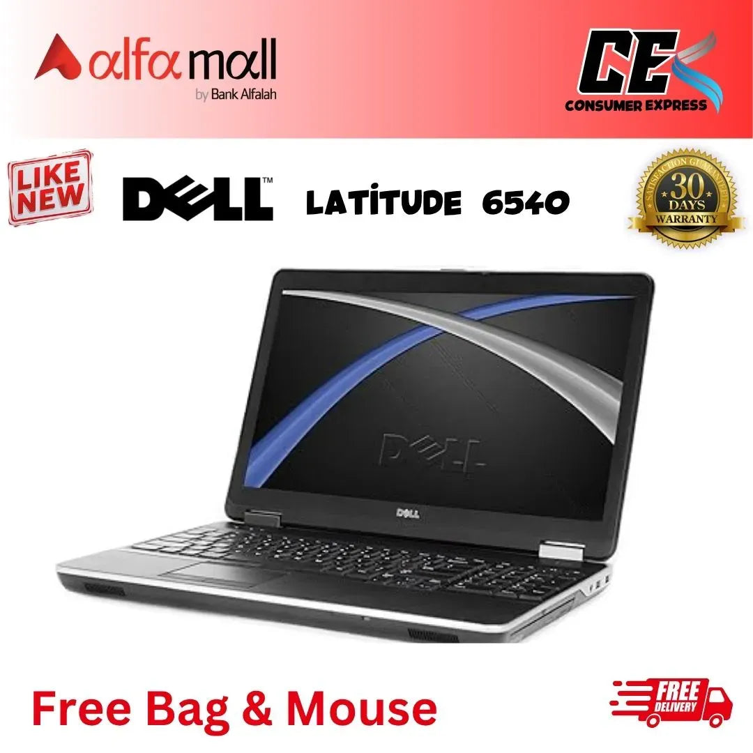 Dell Latitude 6540 Core-i5-4th Gen 8 GB RAM 128 GB SSD 15.6-Inch Display (Like New) - Free Bag & Mouse