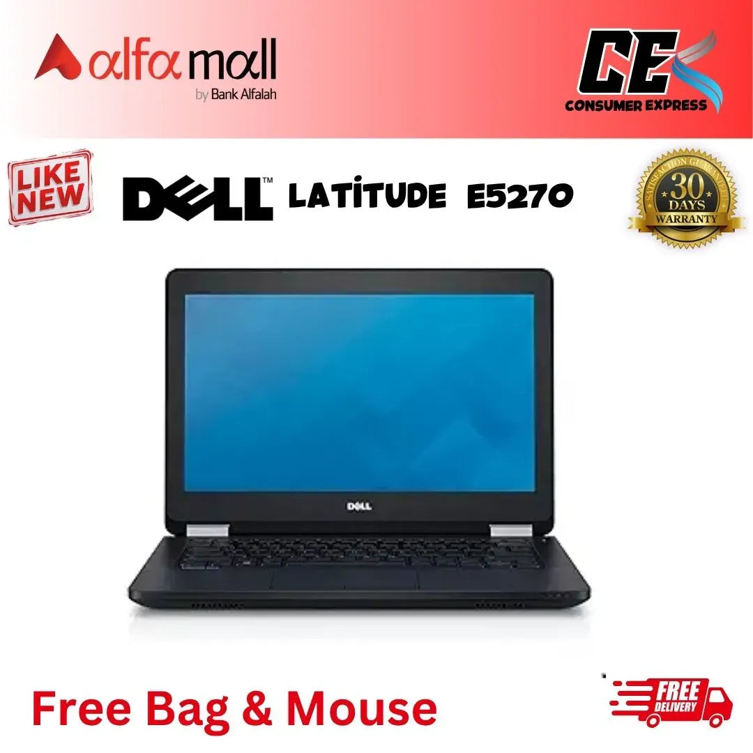 Dell Latitude E5270 Core-i5-6th Gen 8GB RAM 256GB SSD 12.5-Inch Display (Like New) - Free Bag & Mouse