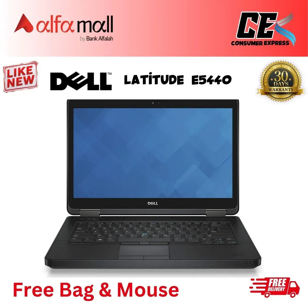 Dell Latitude E5440 Core-i5-4th Gen 8 GB RAM 256 GB SSD 14-Inch Display (Like New) - Free Bag & Mouse