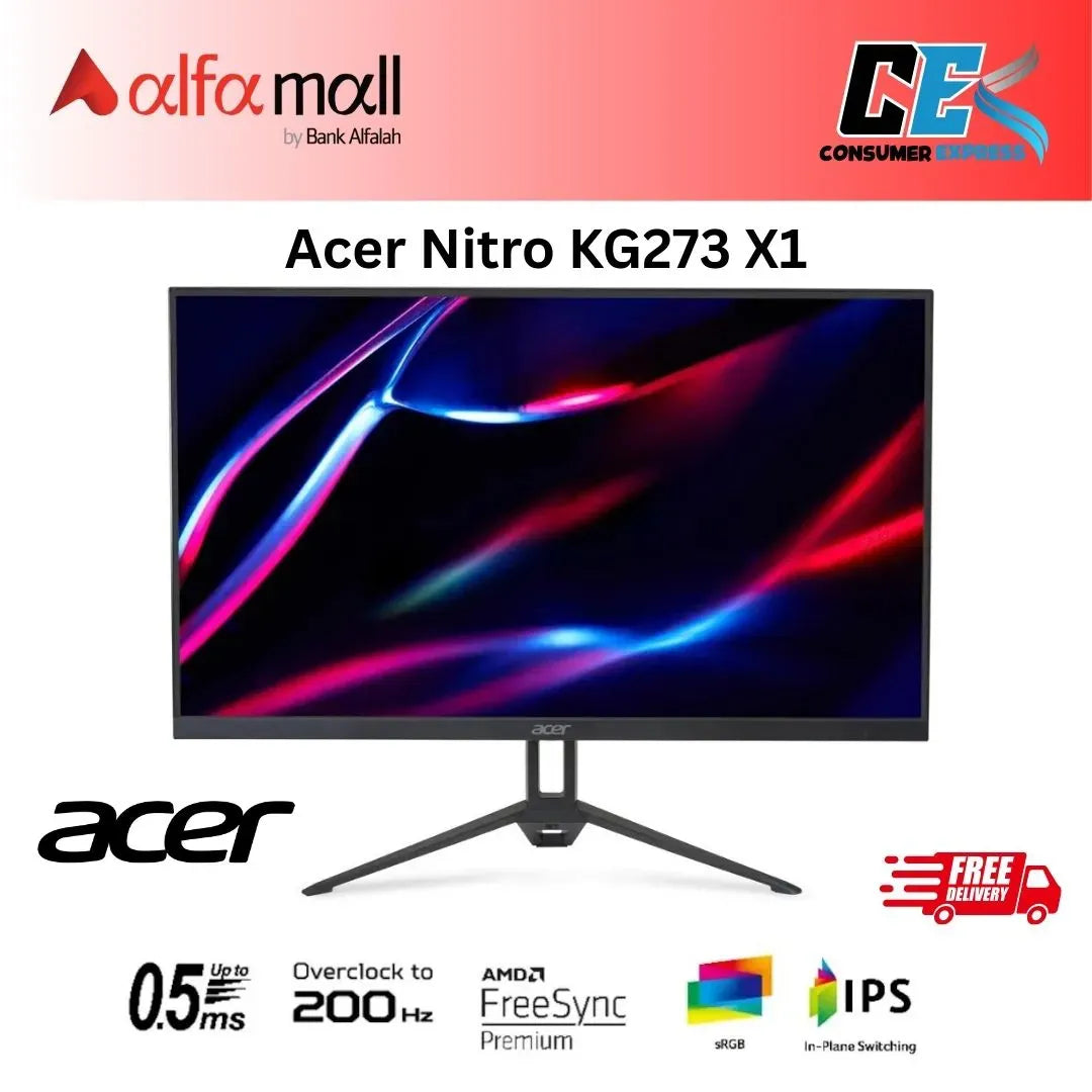 Acer Nitro KG273 X1 27inch FHD IPS 200Hz Gaming Mitor