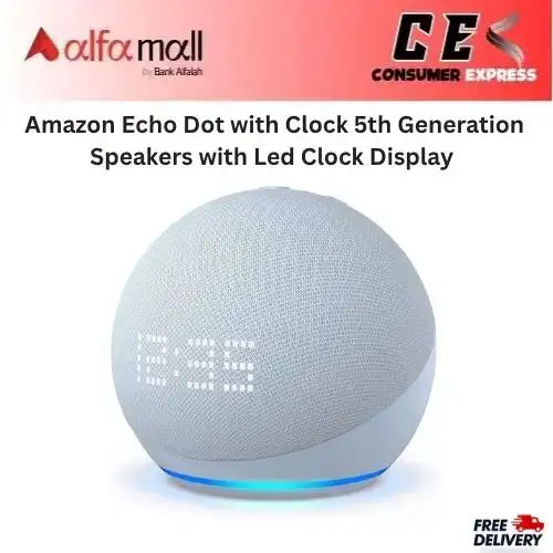 Amaz Echo Dot with Clock 5th Generi Speakers with Led Clock Display