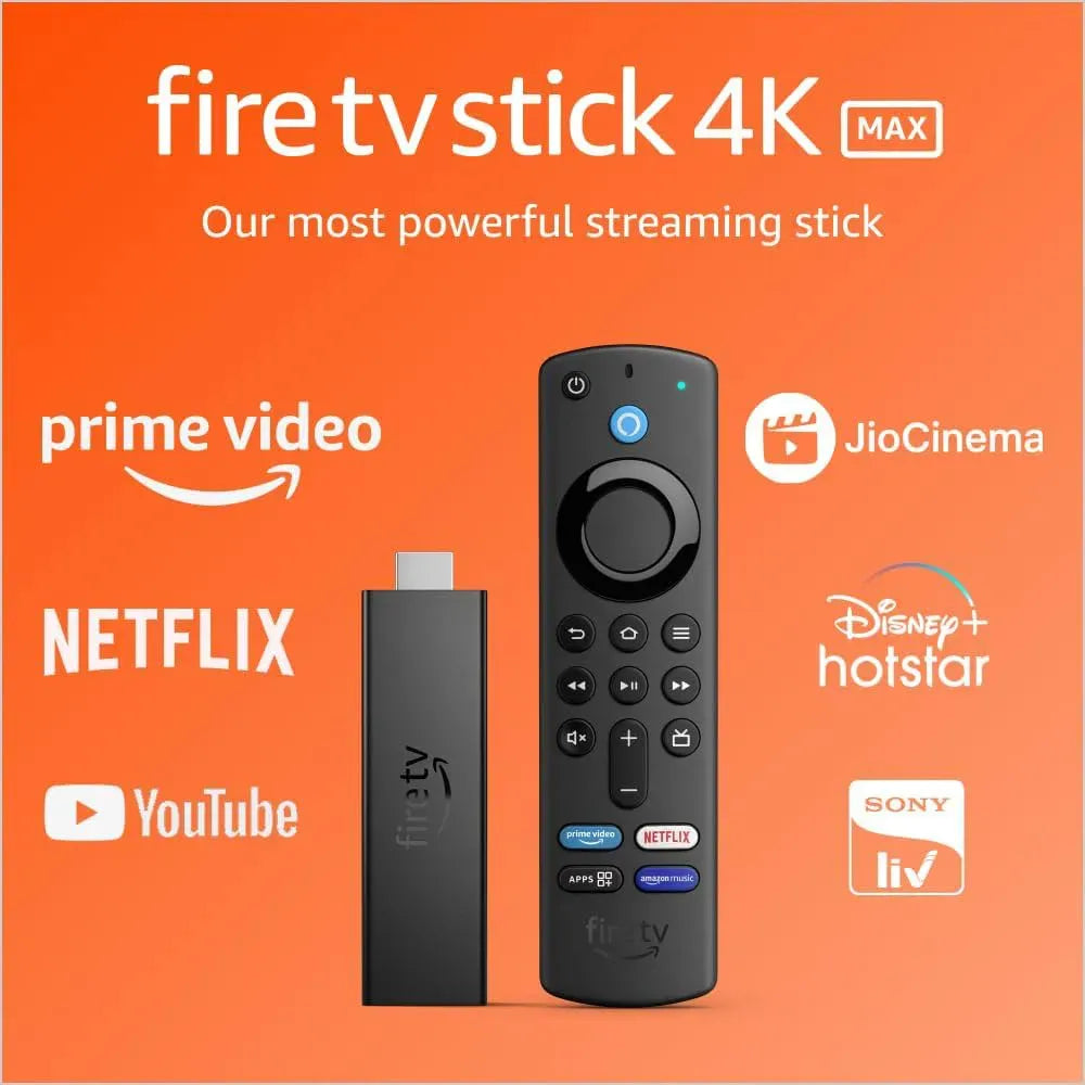 Amaz Fire TV Stick 4K Max Streaming Device, WiFi 6, Alexa Voice Remote