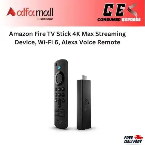 Amazon Fire TV Stick 4K Max Streaming Device, Wi-Fi 6, Alexa Voice Remote (New)