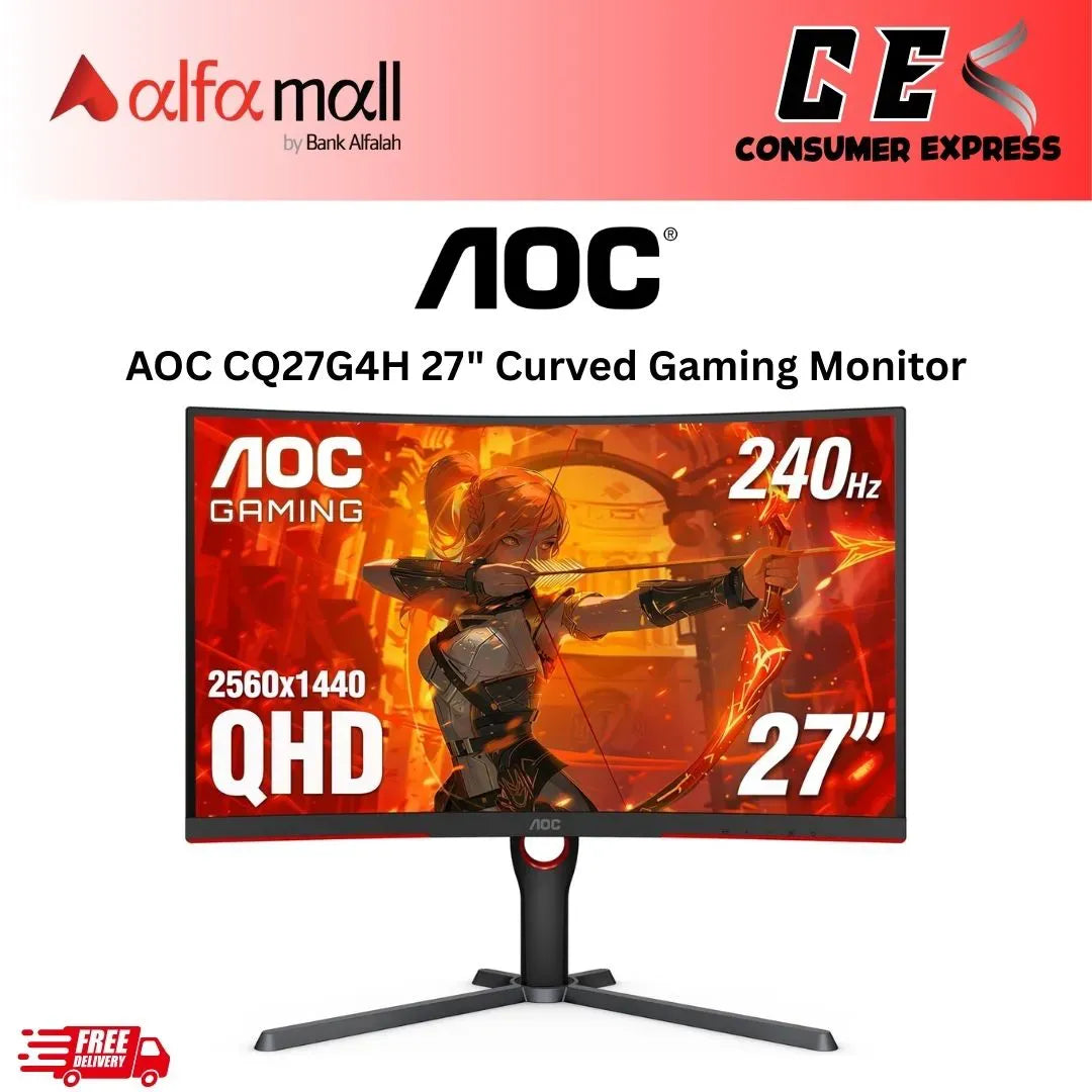 AOC CQ27G4 27_ Curved QHD 180Hz Gaming Mitor