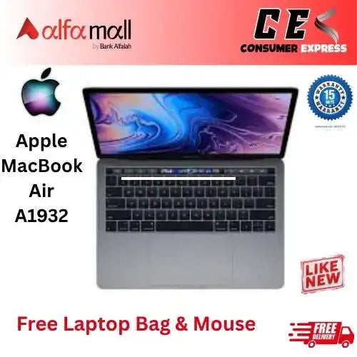 Apple MacBook Air A1932 2018 Corei5 8GB RAM 256GB SSD 13.3" Display (Like New) Free Bag & Mouse