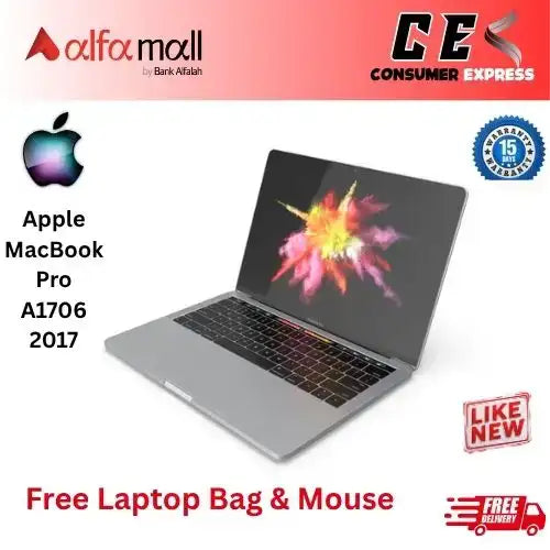 Apple MacBook Pro A1706 2017 Corei5 16GB RAM 256GB SSD 13.3" Display (Like New) Free Bag & Mouse