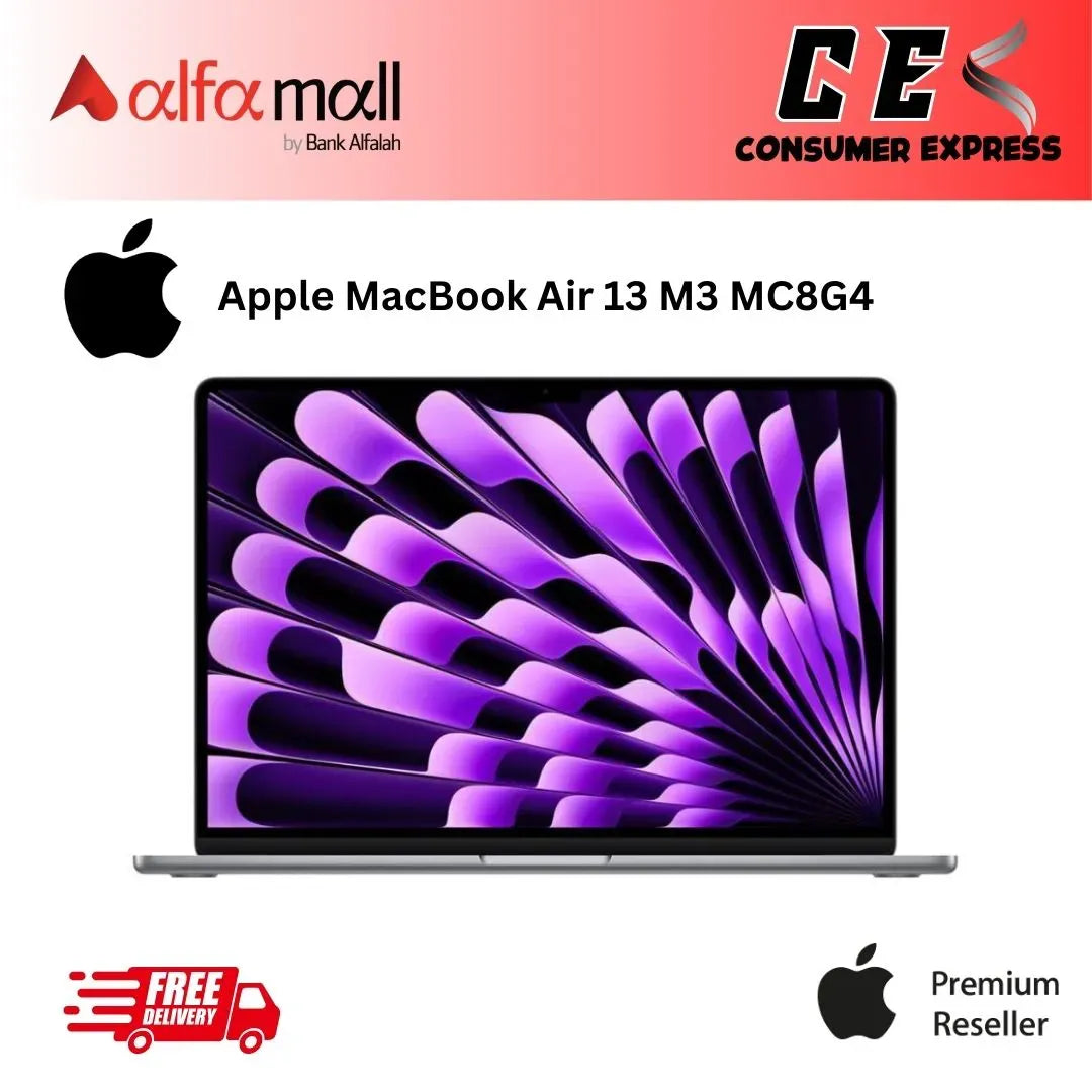 Apple Macbook Air 13 M3 MC8G4 8C CPU 8C GPU 16GB 256GB Space New N Active Sealed