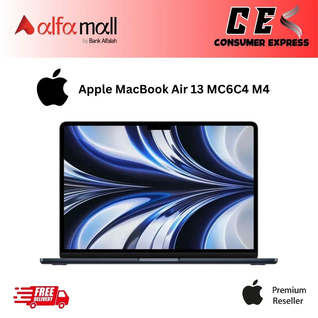 Apple 2025 MacBook Air 13-inch Laptop with M4 chip, 13.6-inch Liquid Retina Display, 24GB Unified Memory, 512GB SSD Storage, 12MP Camera, Touch ID Midnight MC6C4 (Brand New, Sealed)
