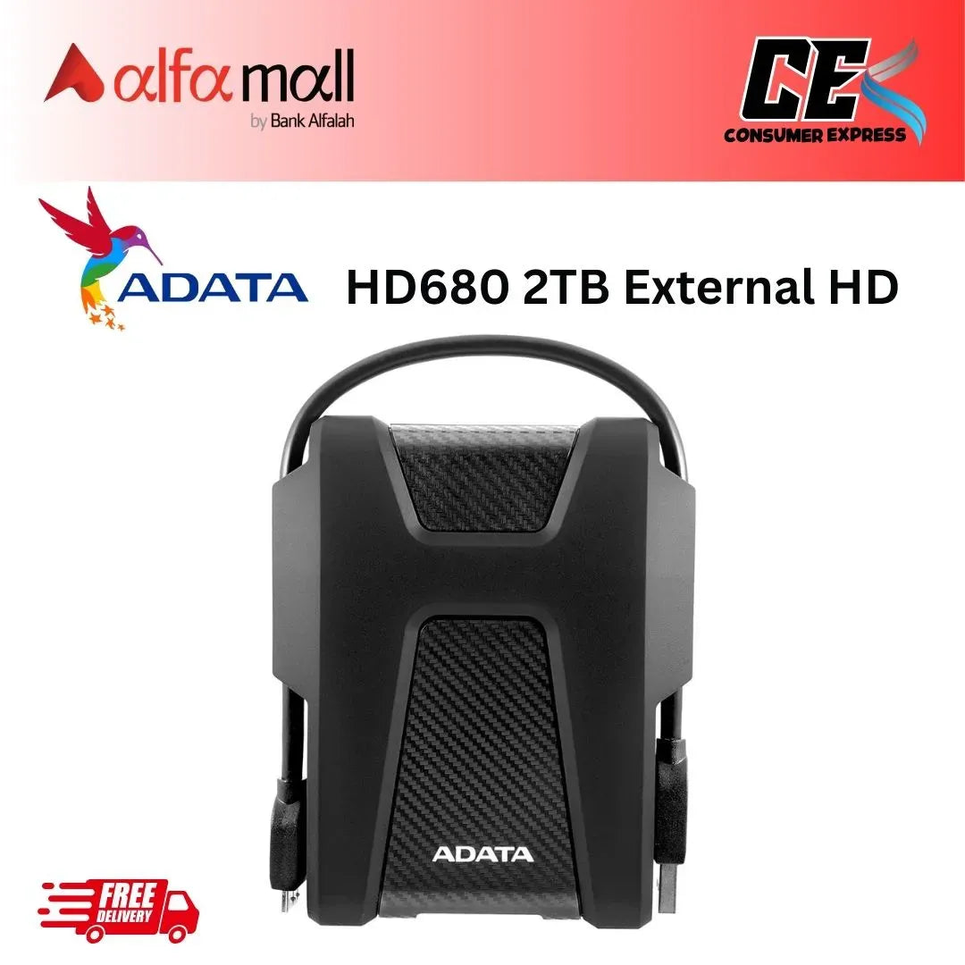 ADA HD680 2TB USB 3.2 External Hard Drive Black