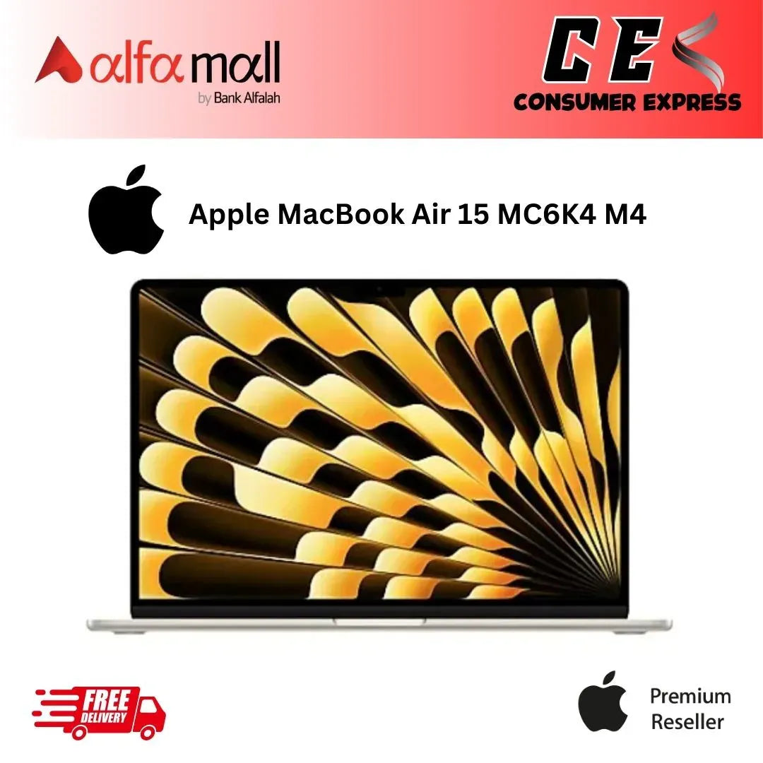 Apple Macbook Air 15 MC6K4 M4 10C CPU 10C GPU 24GB 512GB Starlight New