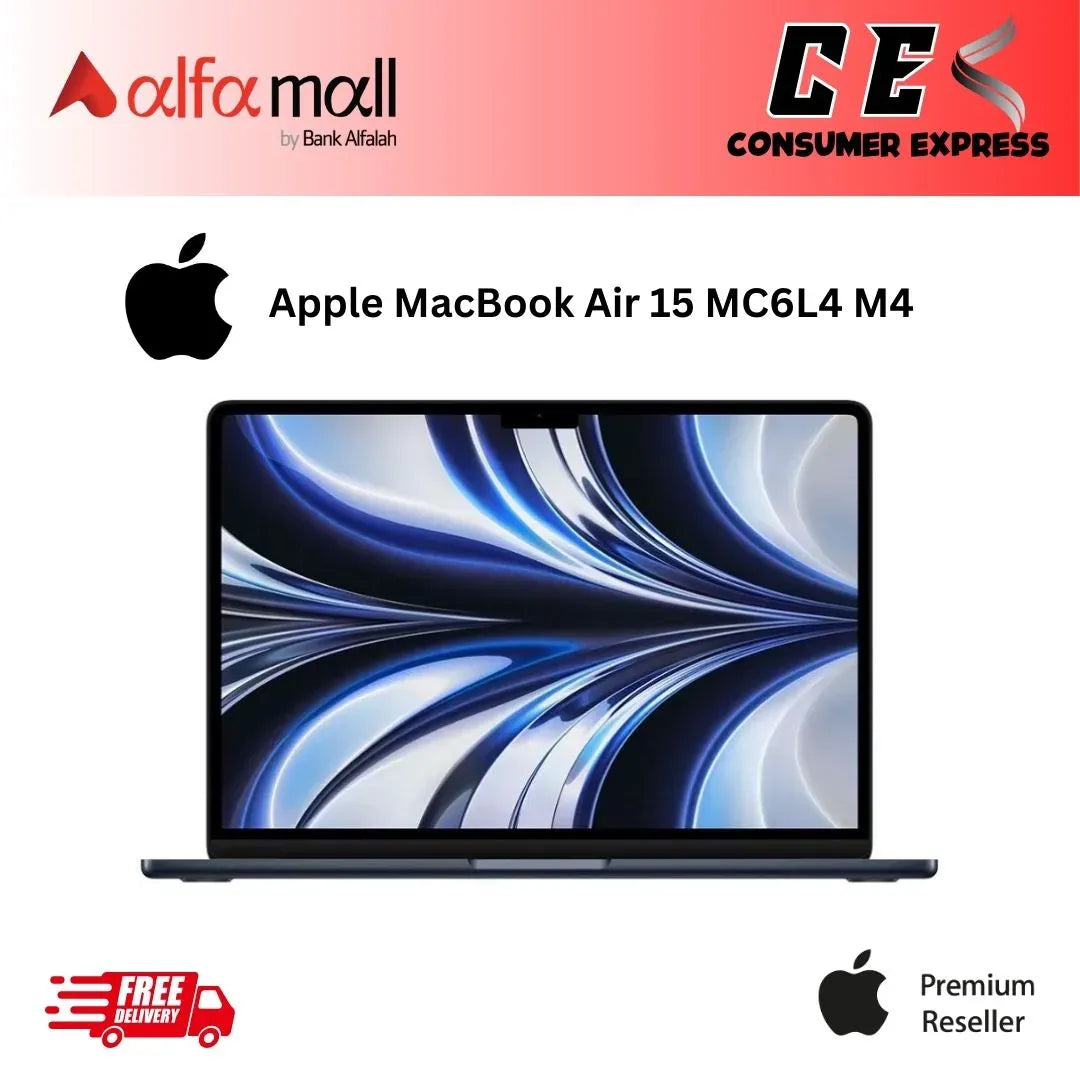 Apple Macbook Air 15 MC6L4 M4 10C CPU 10C GPU 24GB 512GB Midnight New