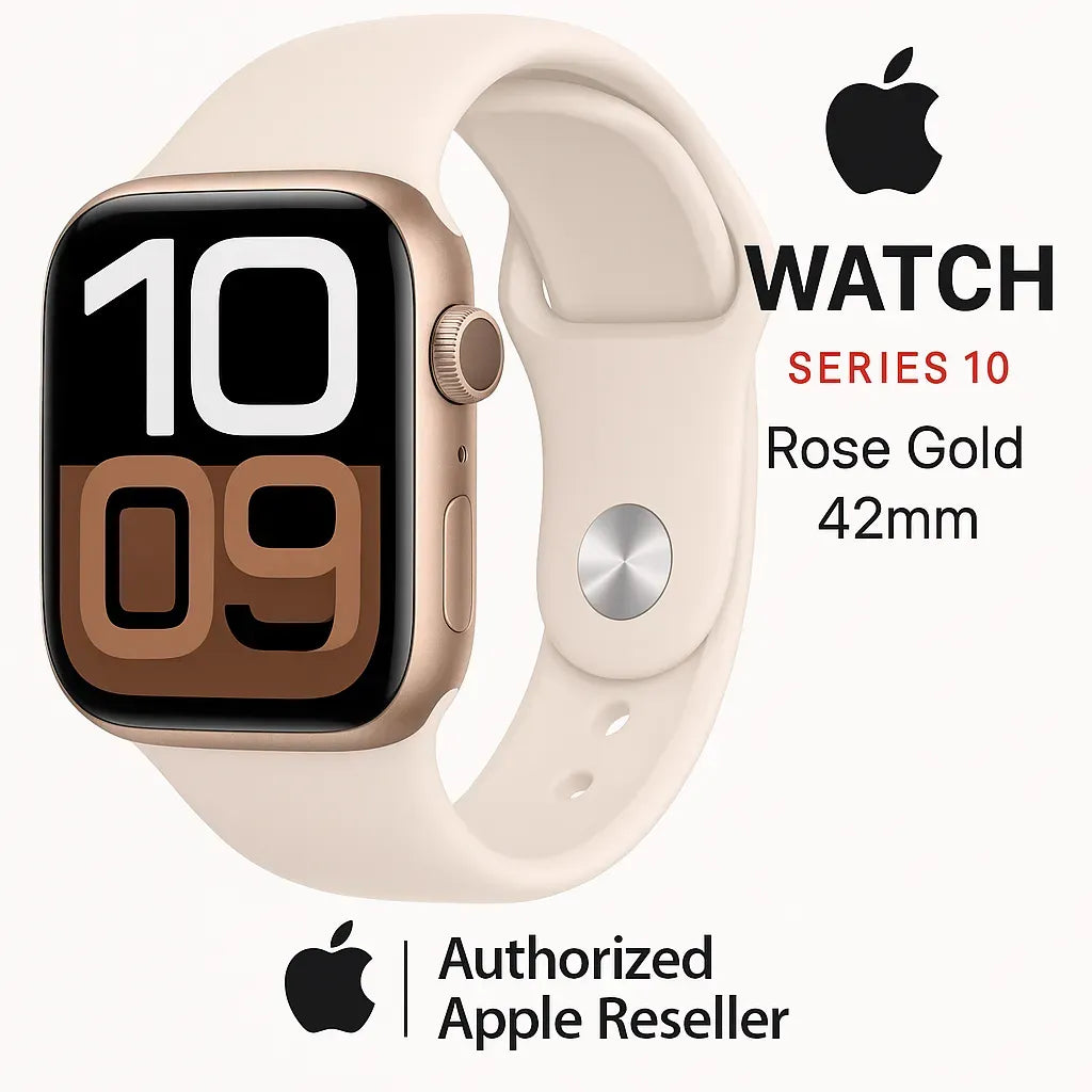 Apple Watch Series 10 42 mm Rose Gold with Sports Band (Brand New, 100% Original, Non Active, 1 Year Warranty) -