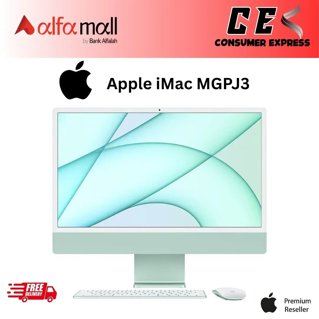 Apple iMac MGPJ3 8Core CPU 8Core GPU 8GB Unified Memory 512GB Storage 24inch 4.5K M1 Retina Display New N Active Sealed