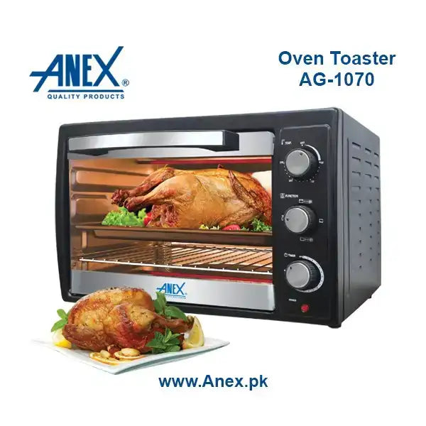 Anex Deluxe AG-1070 Oven Toaster With BBQ Grill - (Official Warranty) (0% Markup upto 6 Months)