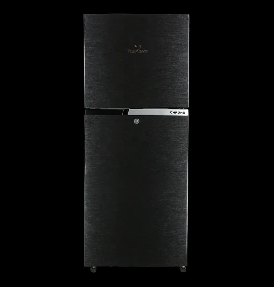 Dawlance Refrigerator 9173 CHROME Hairline Black Longest Cooling Retention (0% Markup upto 6 Months)