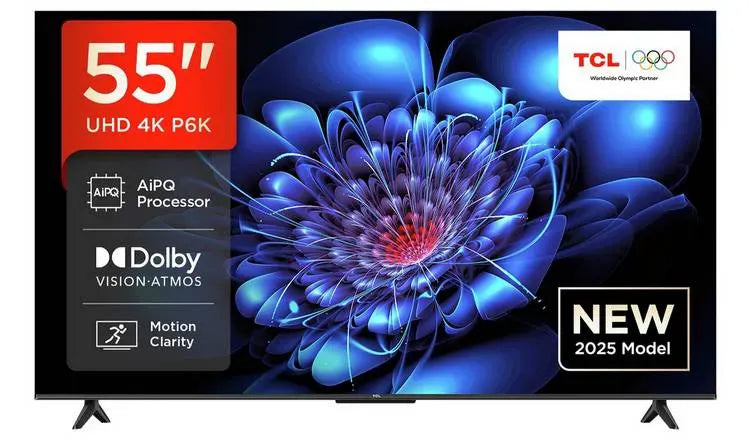 TCL LED 55 inches 4K UHD TV 55P6K Google TV With Dolby Audio (Latest Model) (0% Markup Upto 6 Months)