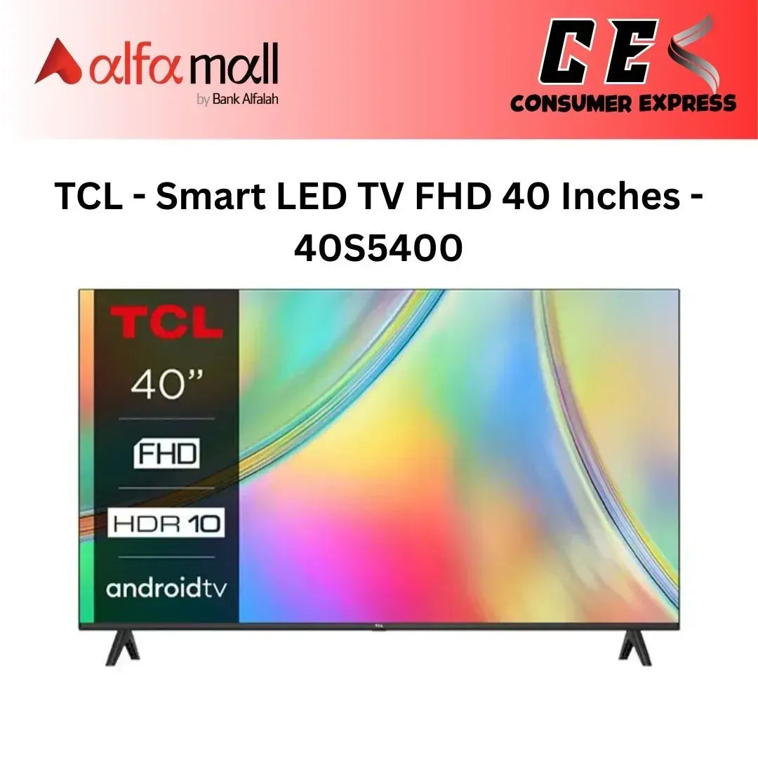 TCL LED TV 40S5400 40" Smart Android TV Edgeless Design (Latest Model) (0% Markup Upto 6 Months)