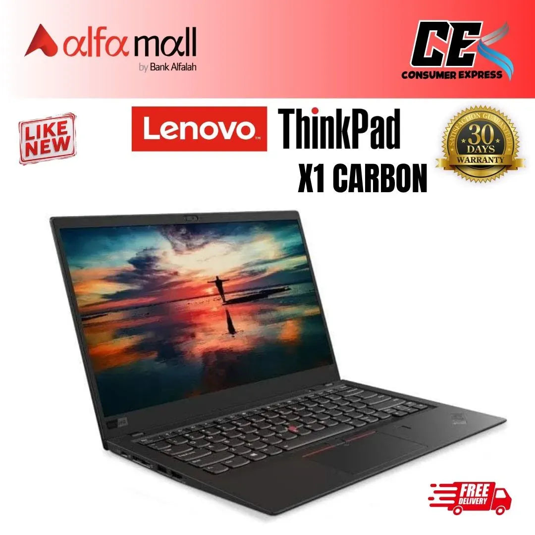 Lenovo Thinkpad X1 Carbon i5 6th Gen 8GB Ram 256GB SSD 14 Inch Display (Like New) - Free Bag & HP Wireless Mouse (0% Markup Upto 6 Months)
