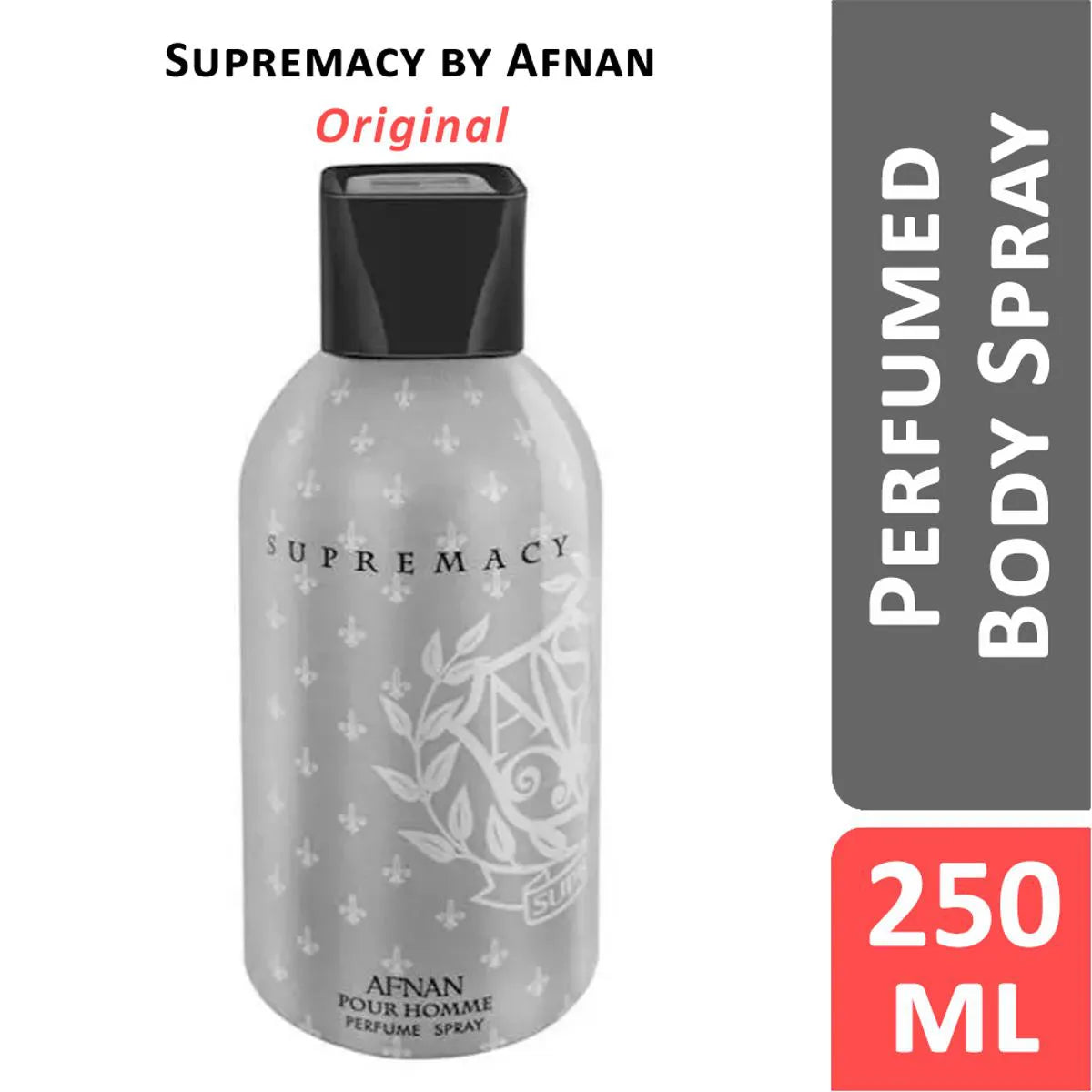 Afnan Supremacy Pour Homme Body Spray Silver - 250ml (100% Authentic)