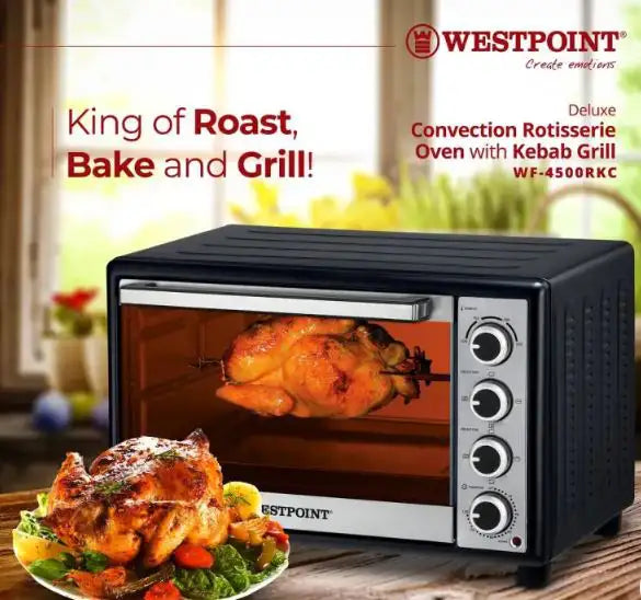Westpoint Convection Rotisserie 45 Ltr Oven WF-4500RKC with Kebab Grill