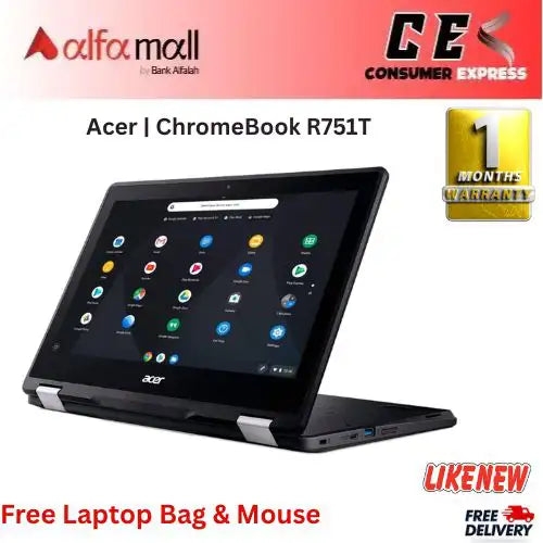 Acer  ChromeBook R751T  32GB Storage  4GB RAM  360 Rotable  11.6€³ HD Display  Playstore Supported  10 hours Btery Time